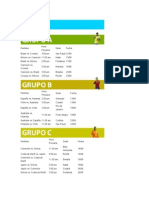 Fixture Copa Del Mundo