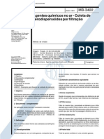 NBR 12085 - 91 (MB-3422) - Agentes Químicos No Ar - Coleta de Aerodispersóides Por Filtração - 5pag