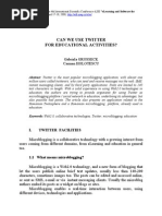 Download Can we use Twitter for educational activities by Gabriela Grosseck SN2286799 doc pdf