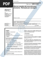 NBR 12117 - 91 (MB-3458) - CANC - Blocos Vazados de Concreto para Alvenaria - Retração Por Secagem - 5pag