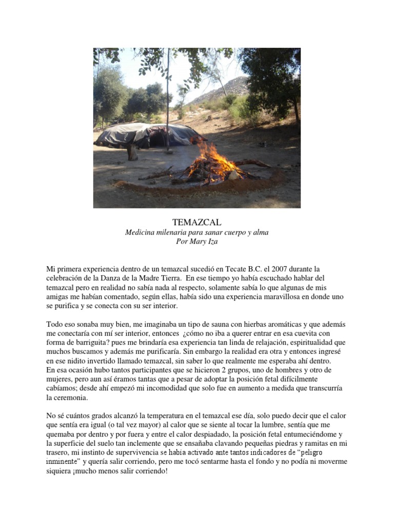 Beneficios y Experiencia del Temazcal | PDF | Calor | Mente