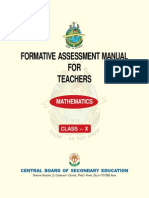 Formative Assessment Manual FOR Teachers: Mathematics