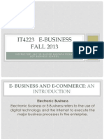 It4223 E-Business FALL 2013: Instructor: Sayyid Haider Mustafa Rizavi Ucp Business School