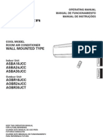 Fujitsu 36.000btu Cool Type Air Conditioner Operations Manual