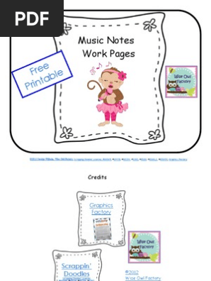 Free Music Notes Work Pages