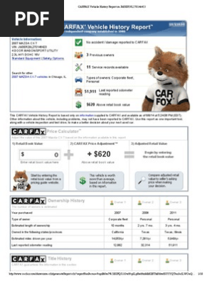 CARFAX Vehicle History Report on JM3ER29L270146423