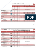 Annual Subscription Price List: All Electronic Journals Are Available at