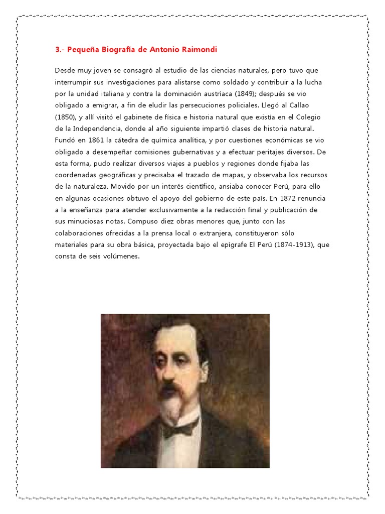 Antonio Raimondi | PDF
