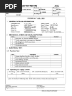 Site Inspection and Test Record: Feeder/Bay: Ohl - 9013 1 General Data and Information