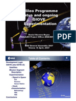 Galileo Programme Status and Ongoing GIOVE Experimentation