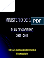 MINSA Plan de Gobierno 2006 2011