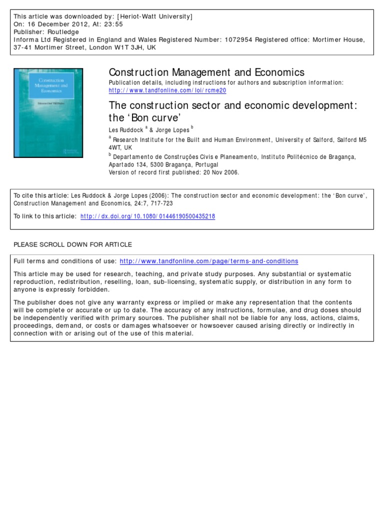 Bon Curve: Construction & Economic Growth | PDF | Economic Growth ...