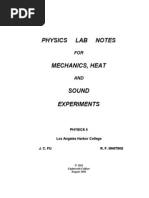 Physics Lab Notes: Physics 6 Los Angeles Harbor College J. C. Fu R. F. Whiting