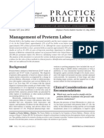 Practice Bulletin: Management of Preterm Labor