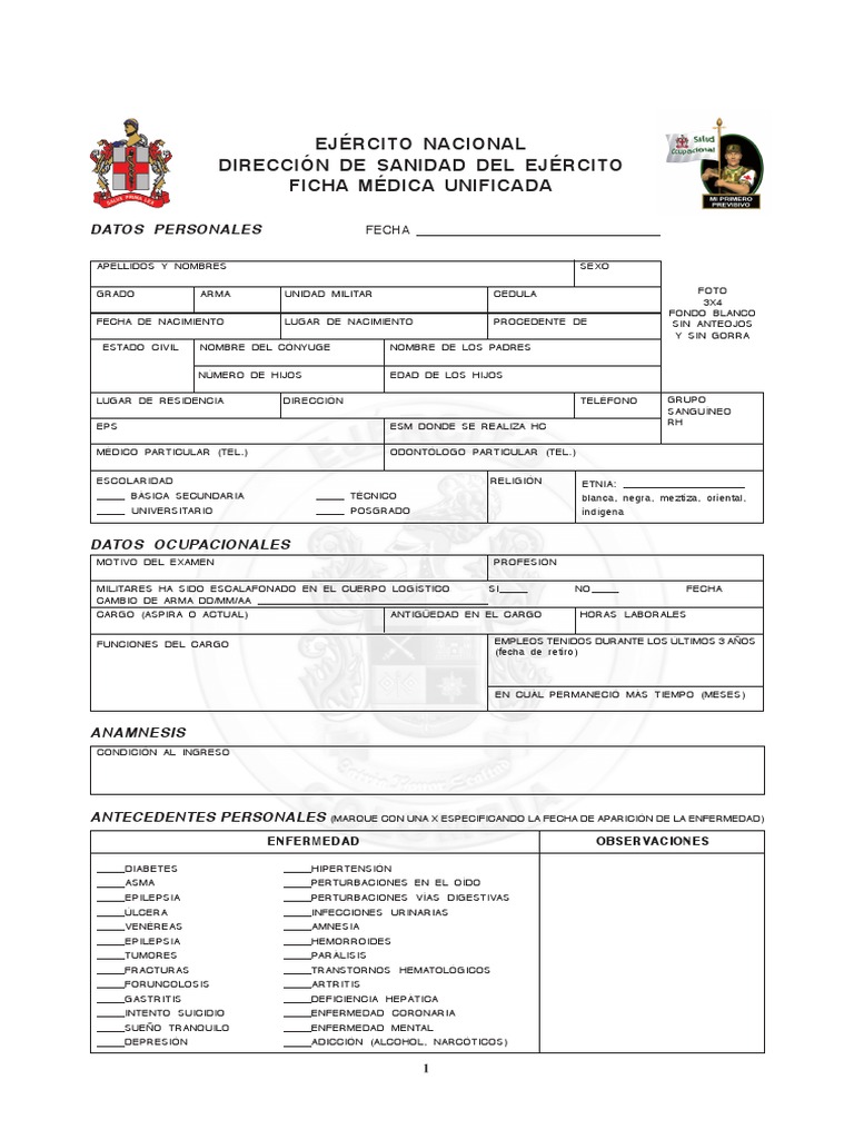 Ficha medica medicina laboral