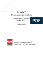 Matrix Hydro Aluminum Emulsion MSDS 2122 PDF