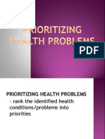 PRIORITIZING Health Problems