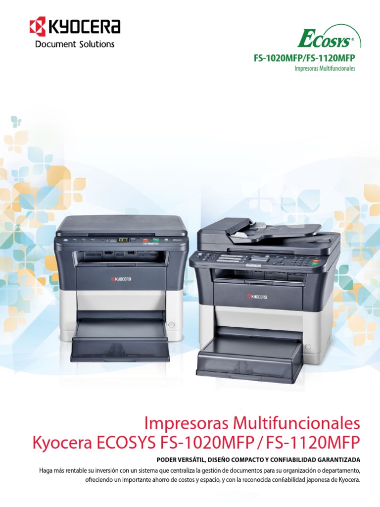Spec Sheets 1020 Mfp-1120 MFP - SP - Web | PDF | Fax | Impresora ...