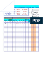 Ultimate Design of Isolated Footings and Columns: 250 3600 1.5 5 Fy Fcu