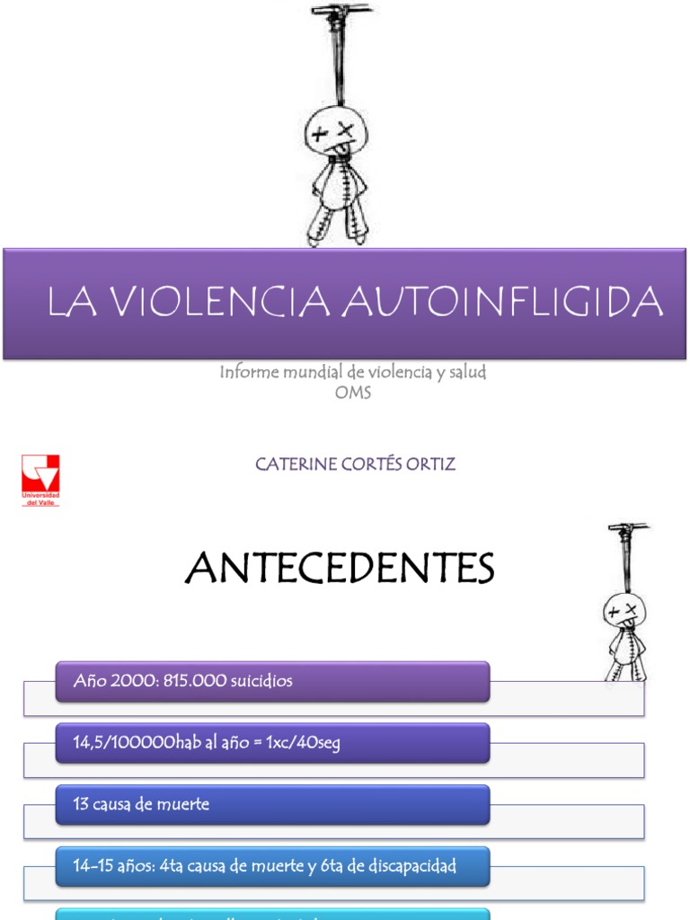 La Violencia Autoinfligida Suicidio Ciencias del