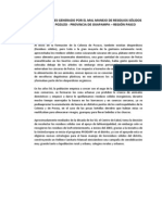 Impactos Ambientales Generado Por El Mal Manejo de Residuos Sólidos en El Distrito de Pozuzo - Provincia de Oxapampa - Región Pasco