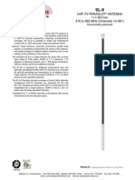 Uhf-Tv Paraslot Antenna 470 To 862 MHZ (Channels 14-69 ) : 11.4 DBD Gain Horizontally Polarized