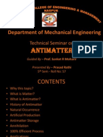 Department of Mechanical Engineering: Technical Seminar On
