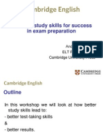 Effective Study Skills For Success in Exam Preparation: Andžej Račkovski ELT Representative Cambridge University Press
