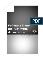 Pedoman Memilih Pemimpin Dalam Islam