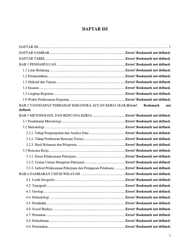 Daftar Isi Bookmark Not Defined PDF