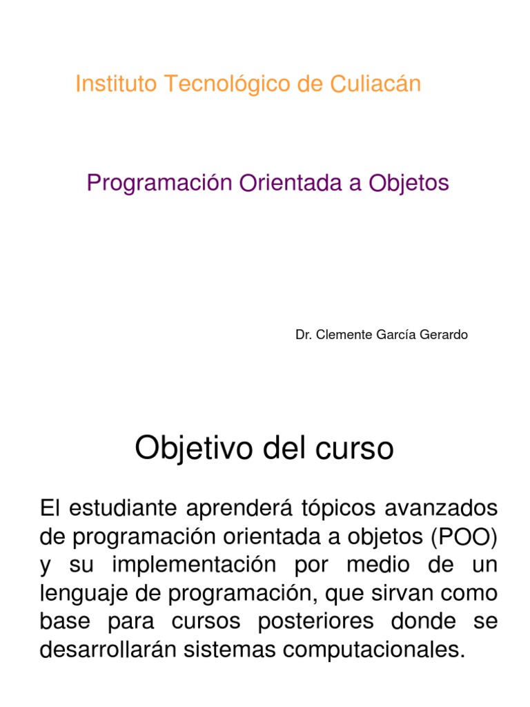 Presentacion POO Herencia (Programación orientada a