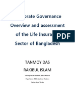 Corporate Governance Overview and Assessment of The Life Insurance Sector of Bangladesh