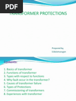 Transformer Protections: Prepared By, S.Balamurugan