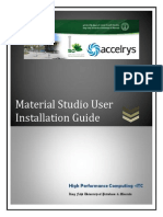 Material Studio User Installation Guide: High Performance Computing - ITC