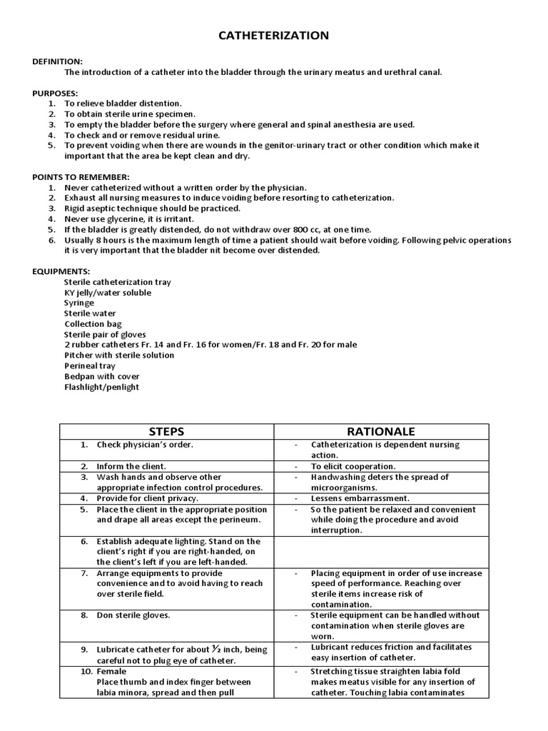 Catheterization Definition PDF Intravenous Therapy Clinical Medicine