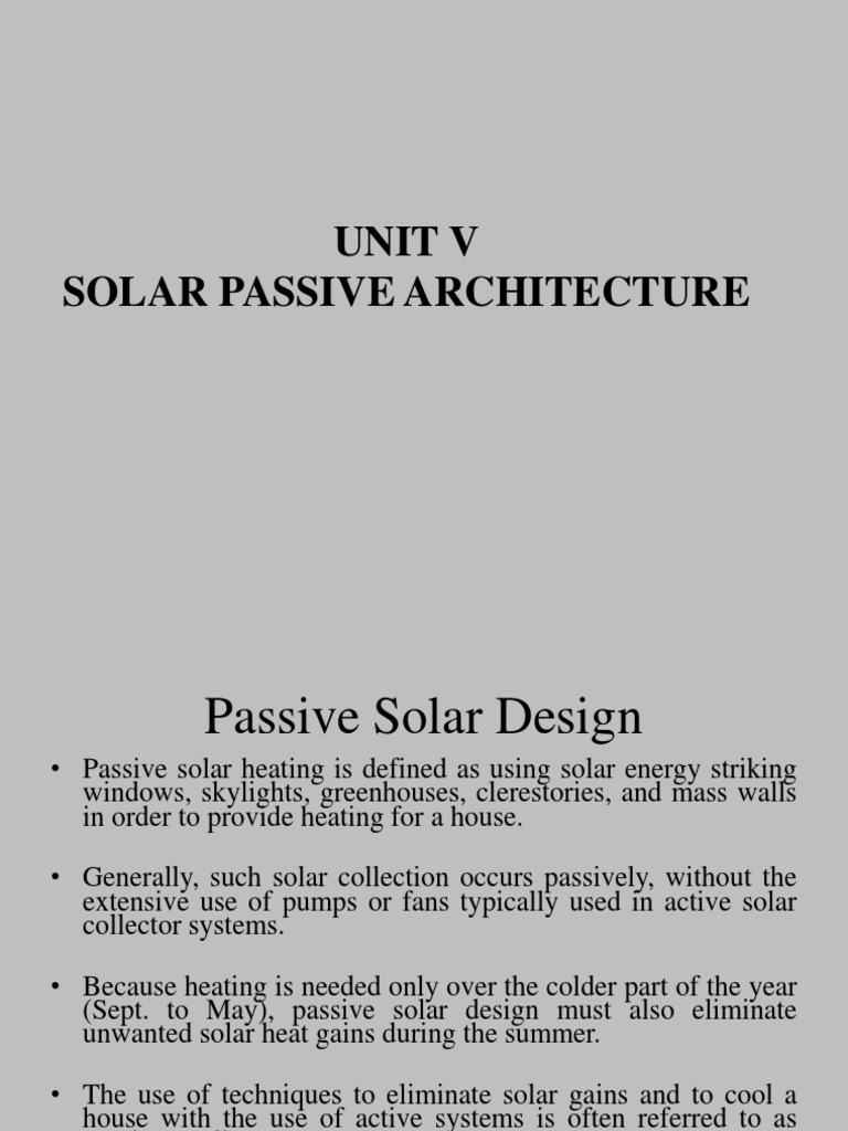 Solar Passive Architecture | PDF | Solar Energy | Window