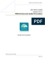 PR018 Internal Audit Procedure: ISO 9001:2008 Clause 8.2.2