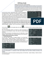 DVR Easy Guide: 1 The Hard Disk Formatting Requirements and Instructions Related Functions