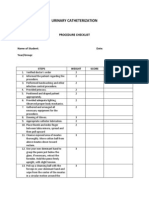 Urinary Catheterization: Name of Student: Date: Year/Group