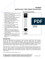 DS18S20 High-Precision 1-Wire Digital Thermometer: Features Pin Configurations