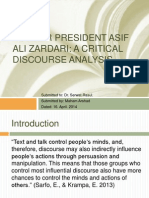 Former President Asif Ali Zardari: A Critical Discourse Analysis