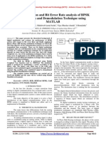 Implementation and Bit Error Rate Analysis of BPSK Modulation and Demodulation Technique Using MATLAB