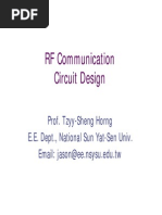 RF Communication Circuit Design