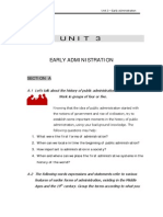 Unit 3: Early Administration