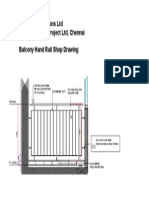 Balcony Hand Rail Shop Drawing-Model