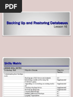 Backups and Restore - SQL Server