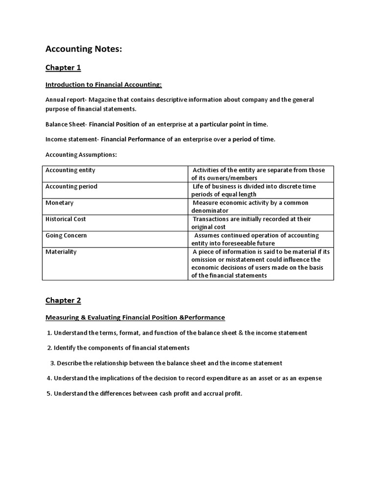 Accounting Notes Debits And Credits Expense