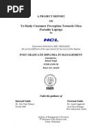 Download Project Report on HCL Mileap Laptops by Manish Singh SN22876070 doc pdf