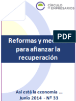 Reformas y Medidas Para Afianzar La Recuperación-Así Está La Economía-Junio 2014-Círculo de Empresarios