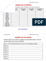 Actividades Dislexia Cadena de Palabras Plantilla